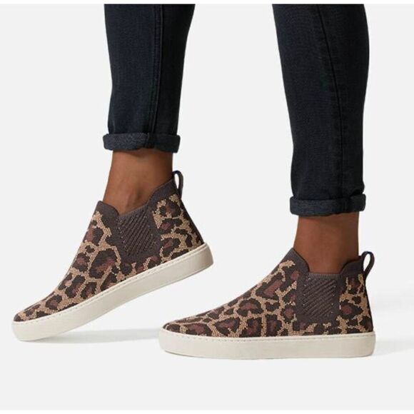 ROTHY'S Leopard Print Chelsea Boot Size 8 - Picture 1 of 9